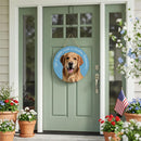 Pet Central Dog Wood Round Door Decor, Golden Retriever, 18"