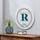 Coastal Door Decor Monogram White 18" R