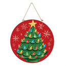 Twas The Night Nostalgia Christmas Tree Wood Door Decor, 18"
