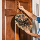 Red White & Bloom Wood Round Door Decor, 250 USA, 18"