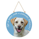 Pet Central Dog Wood Round Door Decor, Labrador Retriever, 18"