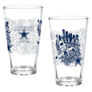 Dallas Cowboys 16oz Glass pint, Set of 2