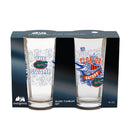 University of Florida 16oz Glass pint, Set of 2