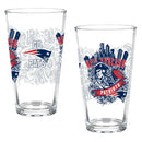 New England Patriots 16oz Glass pint, Set of 2