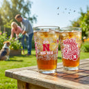 University of Nebraska 16oz Glass pint, Set of 2