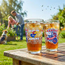 University of Kansas 16oz Glass pint, Set of 2