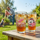 Detroit Red Wings 16oz Glass pint, Set of 2