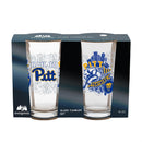 University of Pittsburgh 16oz Glass pint, Set of 2