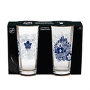 Toronto Maple Leafs 16oz Glass pint, Set of 2