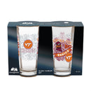 Virginia Tech 16oz Glass pint, Set of 2