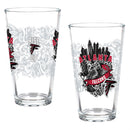 Atlanta Falcons 16oz Glass pint, Set of 2