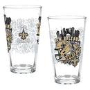 New Orleans Saints 16oz Glass pint, Set of 2