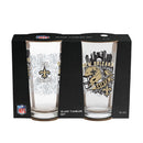 New Orleans Saints 16oz Glass pint, Set of 2