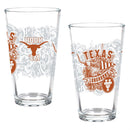 University of Texas 16oz Glass pint, Set of 2