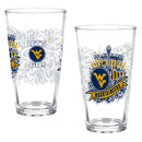 West Virginia University 16oz Glass pint, Set of 2