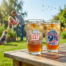 New York Giants 16oz Glass pint, Set of 2