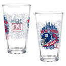 New York Giants 16oz Glass pint, Set of 2