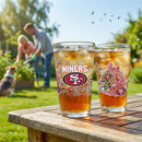 San Francisco 49ers 16oz Glass pint, Set of 2