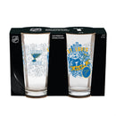 St Louis Blues 16oz Glass pint, Set of 2