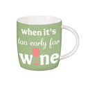 Just for Laughs Drinkware Gift Set Ceramic Cup and Stemless Glass, When it's too late, Gift Box
