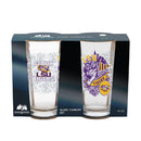Louisiana State University 16oz Glass pint, Set of 2