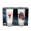 Texas Tech University 16oz Glass pint, Set of 2