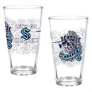 Seattle Kraken 16oz Glass pint, Set of 2