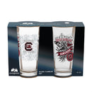 University of South Carolina 16oz Glass pint, Set of 2
