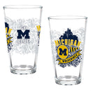University Of Michigan 16oz Glass pint, Set of 2