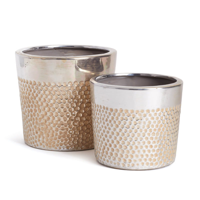 NAPA Home & Garden, IMPRESSION TAPERED POTS, SET OF 2,DJ400