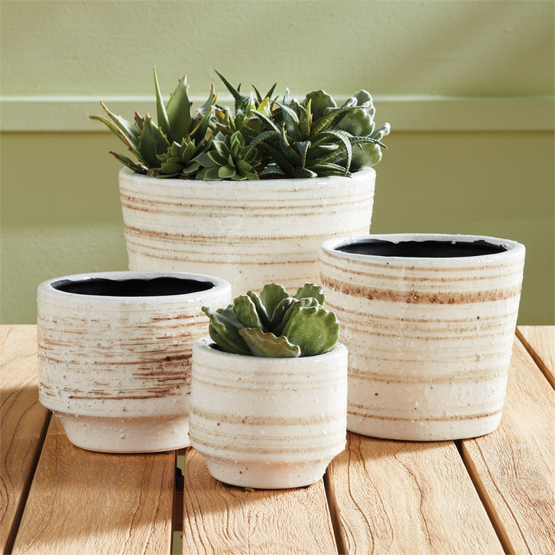 Napa Home Garden, FERRIS FOOTED POTS ,SET OF 2,dj424wh