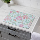 Peony Toile Drying Mat, Line Art, 20"x15"
