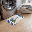 Welcome Blue Hydrangea Embossed Mat