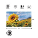 Golden Sunflower Field Embossed Mat