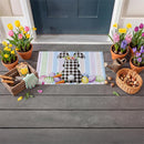 Buffalo Plaid Bunny Welcome Embossed Mat