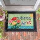 Cottage Garden Welcome Friends Embossed Mat