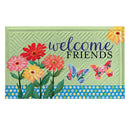 Cottage Garden Welcome Friends Embossed Mat