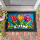 Stained-Glass Tulips Embossed Mat