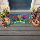 Stained-Glass Tulips Embossed Mat