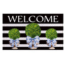 Topiary With Bow Embossed Mat