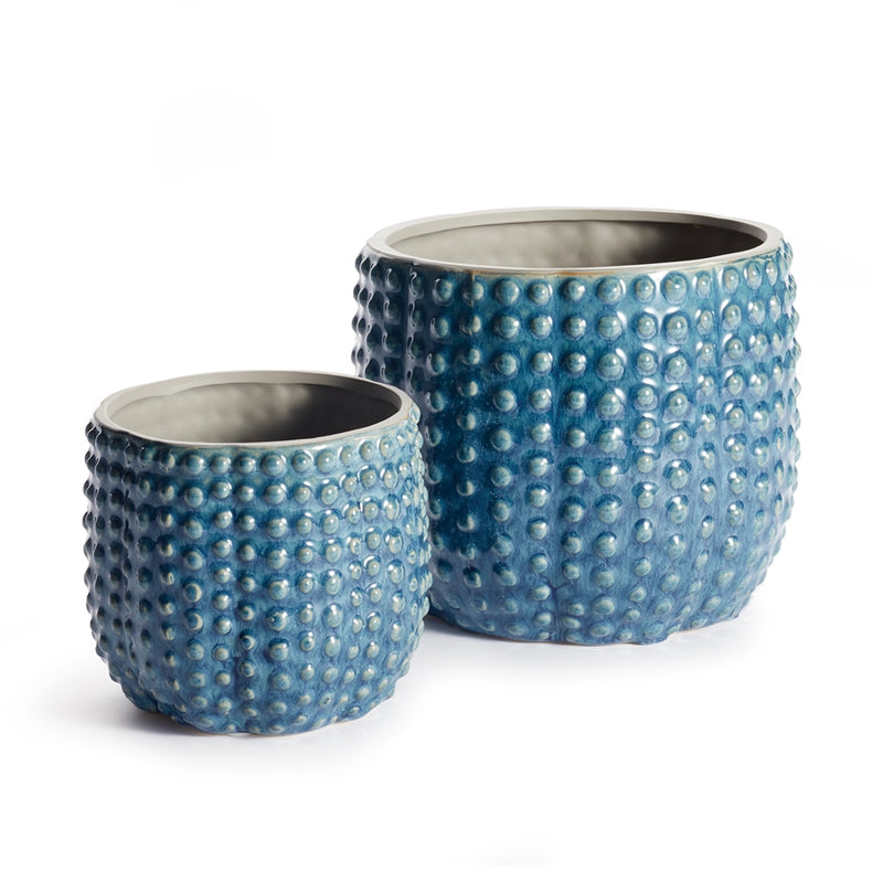 Napa Home Garden, URCHIN POTS ,SET OF 2 BLUE,en162bl