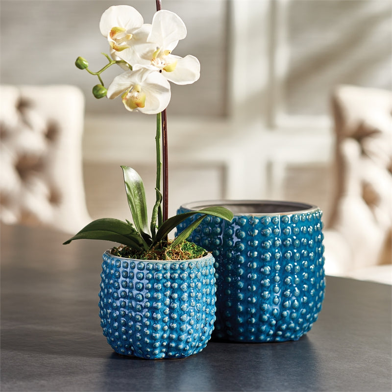 Napa Home Garden, URCHIN POTS ,SET OF 2 BLUE,en162bl