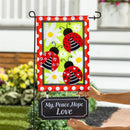 Garden Fabric Flag Sign "My Peace, Hope, and Love"