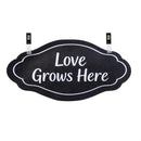 Garden Fabric Flag Sign "Love Grows Here"