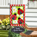 Garden Fabric Flag Sign "Love Grows Here"