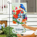 Garden Flag Fabric Sign, Welcome