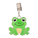 Metal Weighted Enamel Flag Clip, Happy Frog