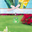 Metal Weighted Enamel Flag Clip, Happy Frog