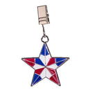 Metal Weighted Enamel Flag Clip, Star