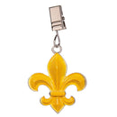 Metal Weighted Enamel Flag Clip, Fleur de Lis